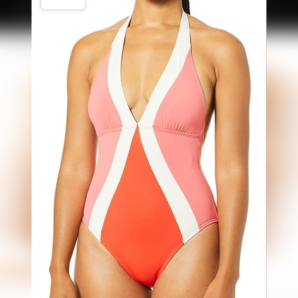 Vince Camuto colorblock Pink Halter SZ 14